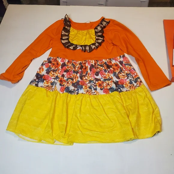 FALL FLORAL & STRIPED BOUTIQUE OUTFIT - Picture 2 of 3